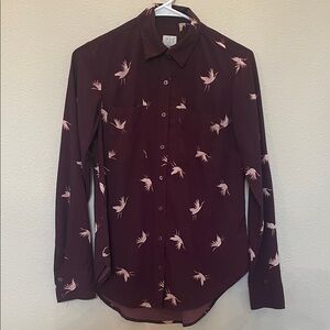 A New Day Button Down Collared Blouse Size XS
